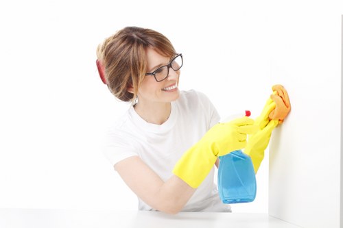 Cleaning process in progress with specialist equipment